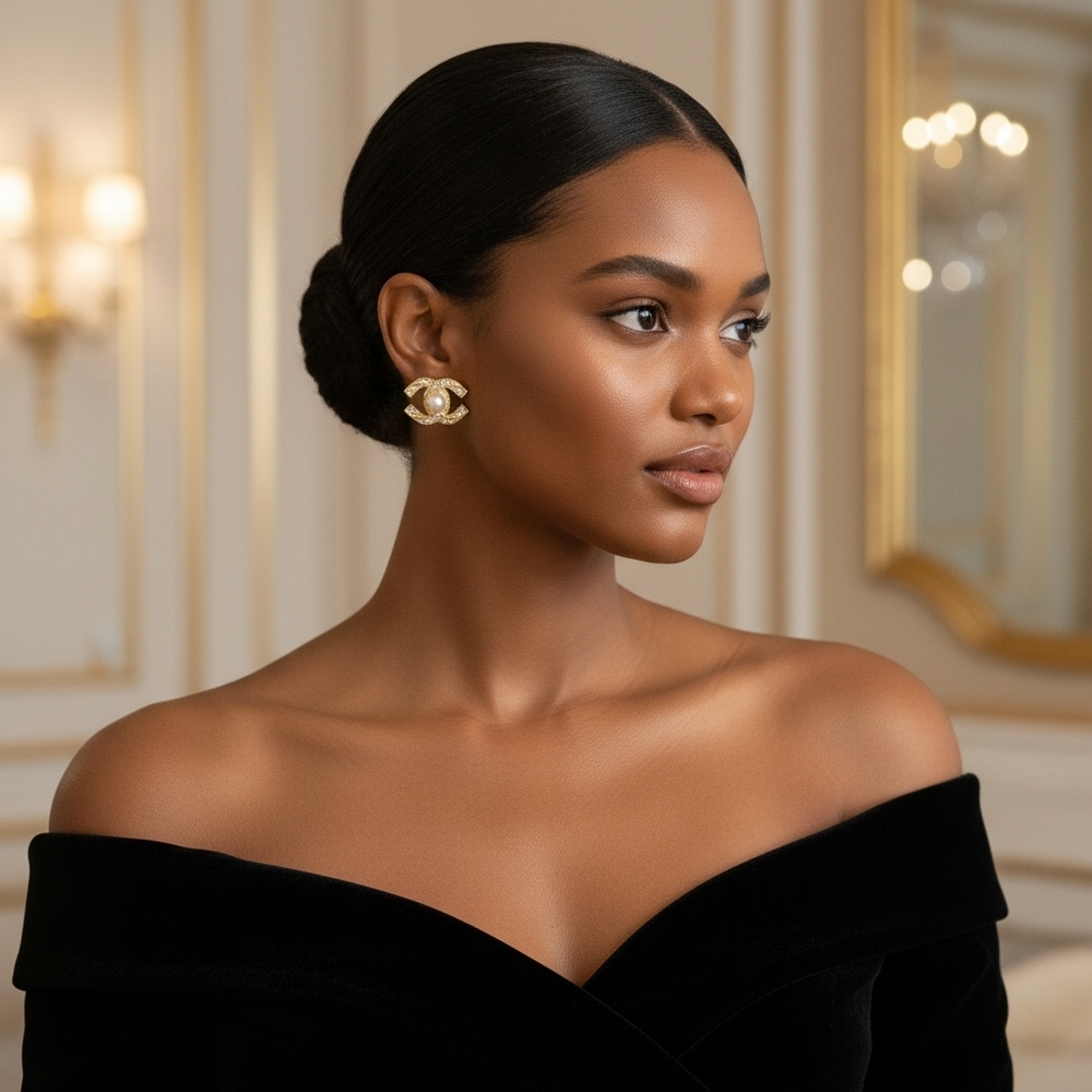 Gold and Pearl Earrings